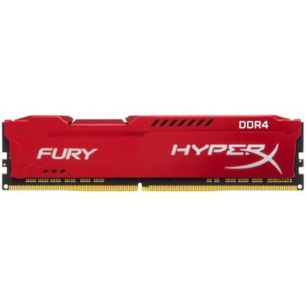 Модуль пам'яті для комп'ютера DDR4 8GB 2666 MHz HyperX Fury Red Kingston Fury (ex.HyperX) (HX426C16FR2/8) - изображение 1