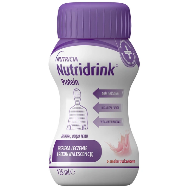 Дитяча суміш Nutricia Nutridrink Protein Strawberry 4 шт х 125 мл (8716900565380) - picture 1