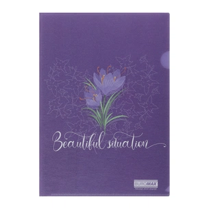 Папка - куточок Buromax А4 матовий напівпрозорий пластик ARABESKI, фіолетовий (BM.3967-07) зображення 1