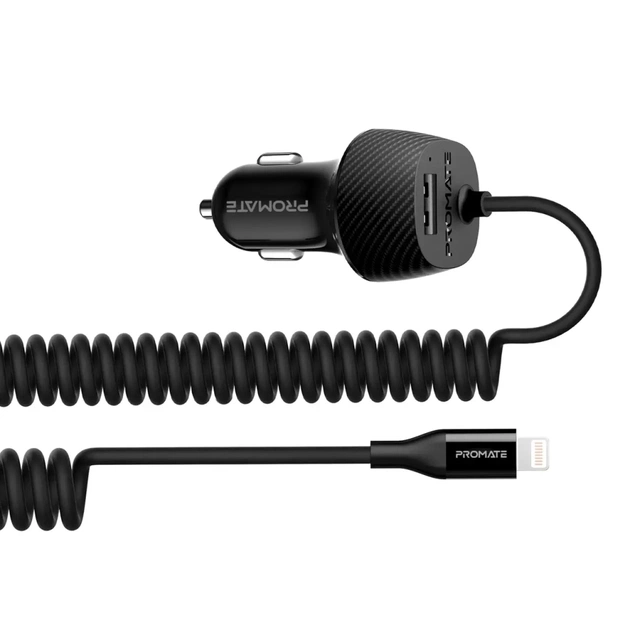 Зарядний пристрій Promate 17W USB + Lightning (voltrip-i.black) - зображення 1