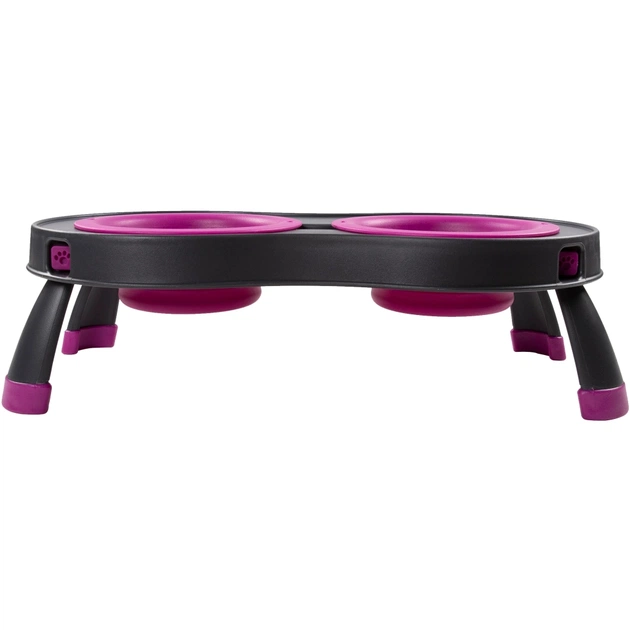 Посуд для собак Dexas Миска подвійна на складній підставці 240 мл пурпурна (0084297308988) - picture 3