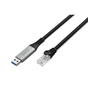 Дата кабель USB AM to RJ45 Ethernet 3.0m CAT 6A S/FTP 1Gbps LSZH Digitus (AK-300600-030-S) - уменьшенное изображение 1