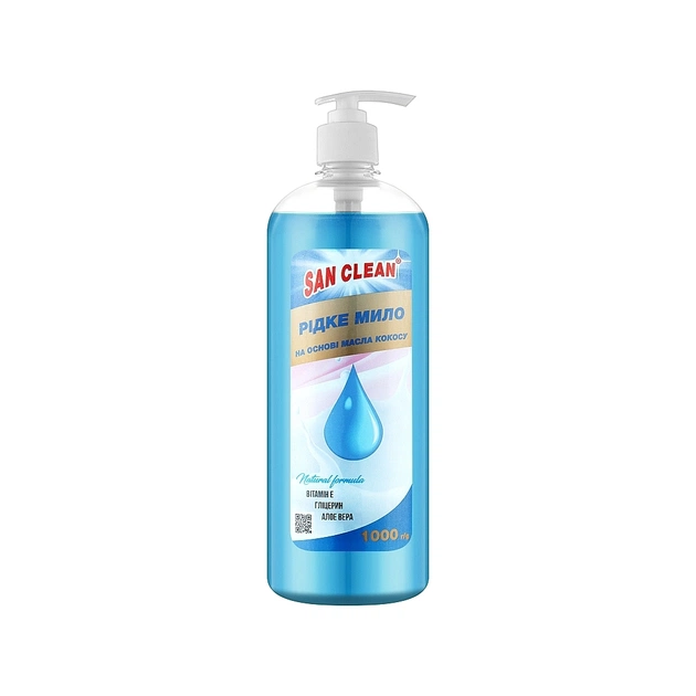 Рідке мило San Clean Блакитне 1000 г (4820003540978) - изображение 1