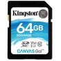 Карта пам'яті Kingston 64GB SDXC class 10 UHS-I U3 Canvas Go (SDG/64GB) - зменшене зображення 1