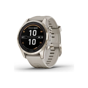 Смарт-годинник Garmin fenix 7S Pro Saph Solar, Soft Gold SS w/ Lt. Sand Band, GPS (010-02776-15) зображення 1
