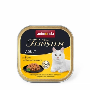 Вологий корм для кішок Animonda Vom Feinsten Adult with Turkey in Tomato sauce 100 г (4017721833608) зображення 1