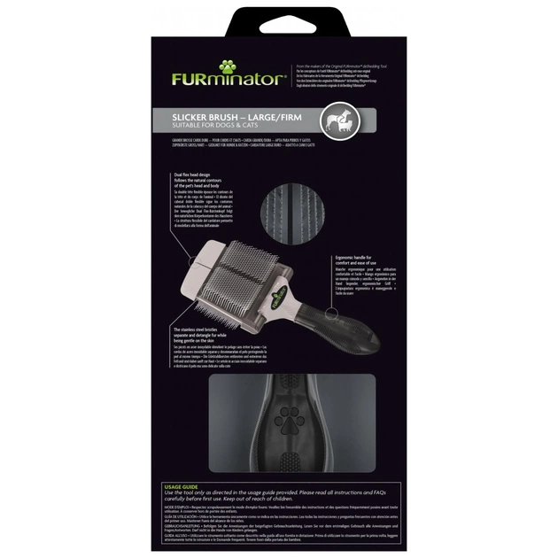 Гребінець для тварин FURminator пуходерка жорстка L (4048422153184) - picture 5