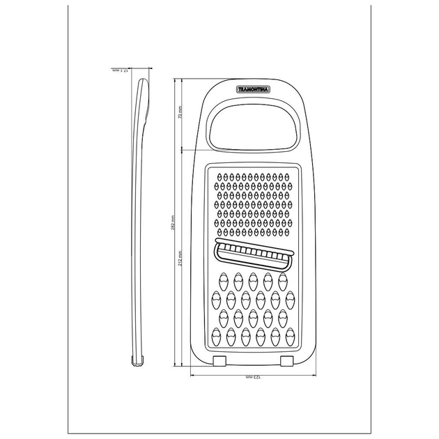 Терка Tramontina Big Hole Utilita Black (25695/100) - picture 2