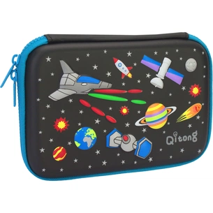 Пенал Cool For School з тисненням 1 відділення Чорний (QT-5661-Black) зображення 1