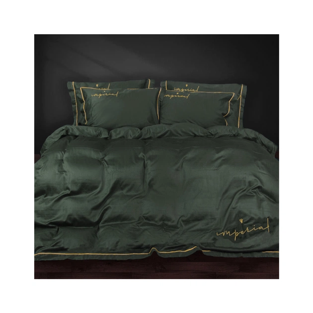 Постільна білизна MirSon Сатин Imperial Satin Emerald 175х210 двоспальний (2200008576240) - зображення 1