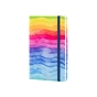 Книга записна Optima А5 Rainbow, тверда обкладинка текстиль, гумка, блок клітинка (O27190-04) - зменшене зображення 1