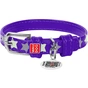 Нашийник для тварин WAUDOG Glamour з QR паспортом "Зірочка" XS Ш 15 мм Д 27-36 см фіолетовий (35859) - зменшене зображення 1