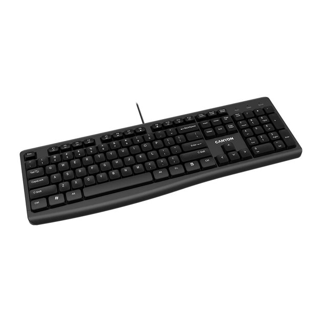 Клавіатура Canyon KB-50 Slim USB UA Black (CNE-CKEY5) - зображення 1