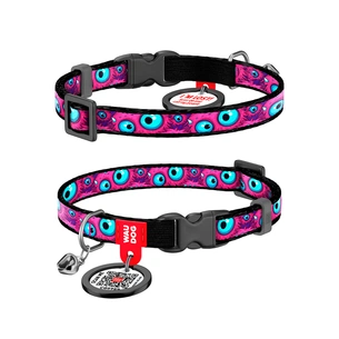 Нашийник для тварин WAUDOG Nylon з QR паспортом "Око монстра" пластиковий фастекс XS 20-30 см (279-4049) зображення 1