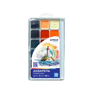 Акварельні фарби Kite Classic , 18 кольорів (K-066) зображення 1