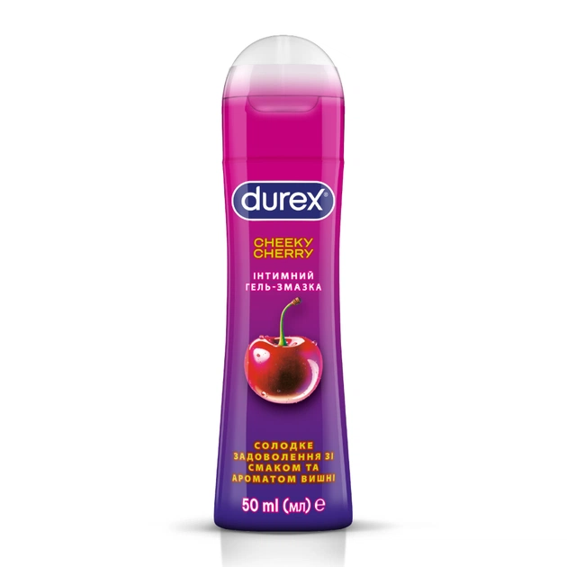 Интимный гель-смазка Durex Play Cherry со вкусом и ароматом вишни (лубрикант) 50 мл (4820108005099) - изображение 1