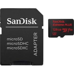 Карта пам'яті SanDisk 128GB microSDXC class 10 UHS-I 4K Extreme Plus (SDSQXWG-128G-GN6MA) зображення 1