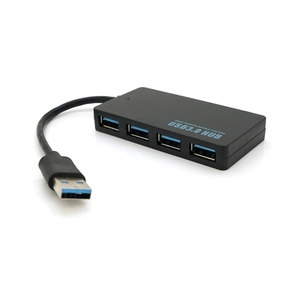 Концентратор Voltronic USB 3.0 to 4xUSB 0.14m flat black (YT-3HF4/2TB) зображення 1