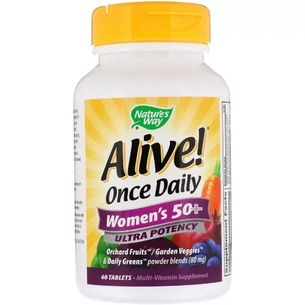 Мультивітамін Nature's Way Мультивітаміни Для Жінок, Alive! Once Daily, Women's 50+ Mul (NWY-15692) зображення 1