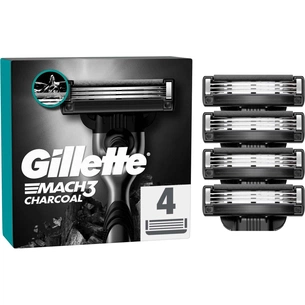 Змінні касети Gillette Mach3 Charcoal Деревне вугілля 4 шт. (8700216062701) изображение 1