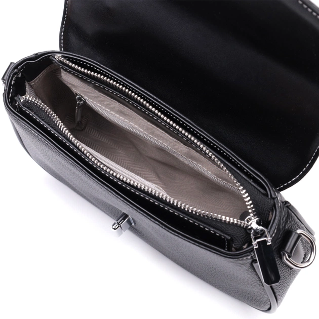 Сумка Vintage З натуральної шкіри Чорна (22624) - зображення 9