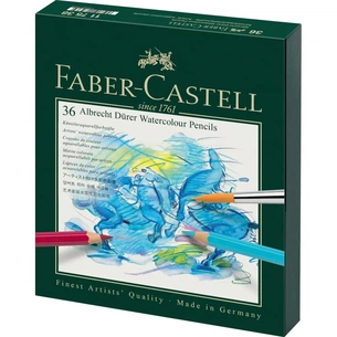 Олівці кольорові Faber-Castell Albrecht Drer 36 кольорів в картонній коробці, 117538 (24145) зображення 1