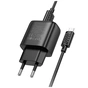 Зарядний пристрій HOCO C140A Smart USB QC3.0 + USB to cable Micro Black (6942007627801) - зменшене зображення 4