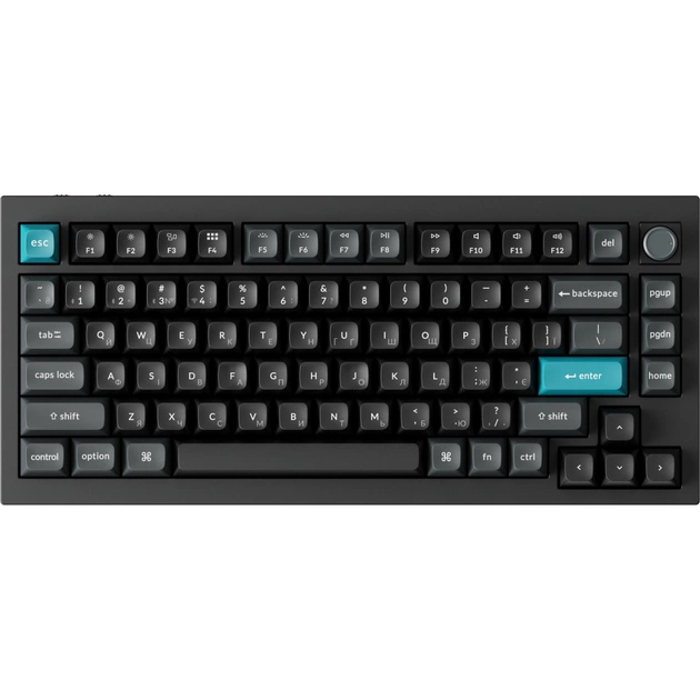 Клавіатура Keychron Q1 Ultra Keychron Red Switch RGB UA Black (Q1U-M1-UA) - зображення 1