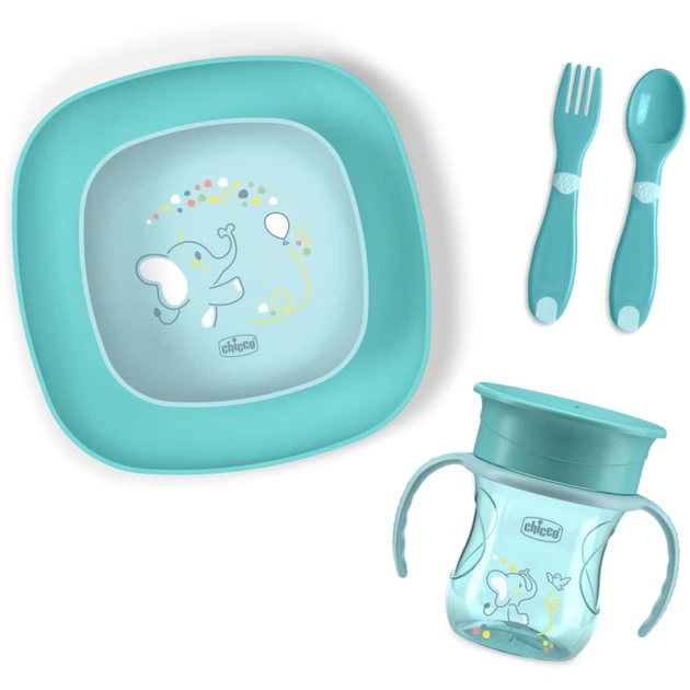 Набір дитячого посуду Chicco Set Pappa 12 м+ Блакитний (16201.25) - picture 1