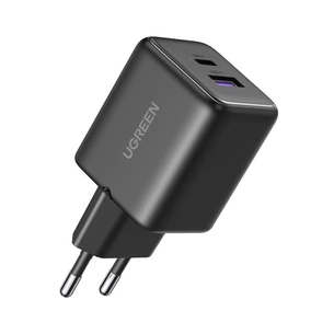 Зарядний пристрій Ugreen USB + USB-C GaN 30W X516 black (65014) зображення 1