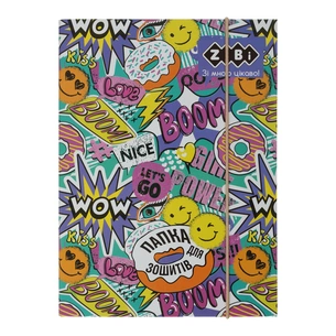 Папка для зошитів ZiBi В5+ WOW картонна, на гумках (ZB.14960) зображення 1