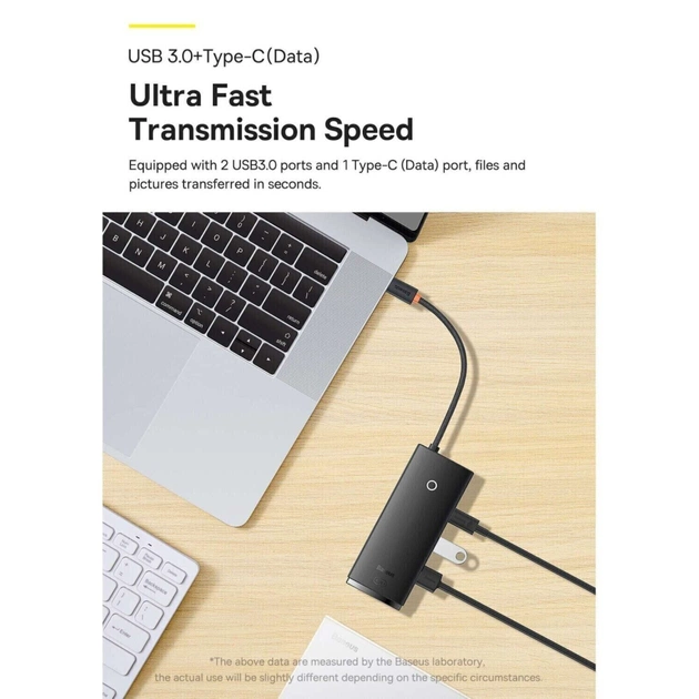 Перехідник Baseus USB to 1xRJ45 100Mbps black (WKQX000001) - picture 8