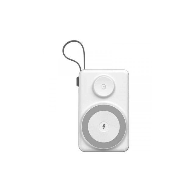 Батарея універсальна Choetech Magnetic Wireless 20000mAh 22.5W, PD, QC/3.0, Apple Watch charger, White (B696-GW) - зображення 1