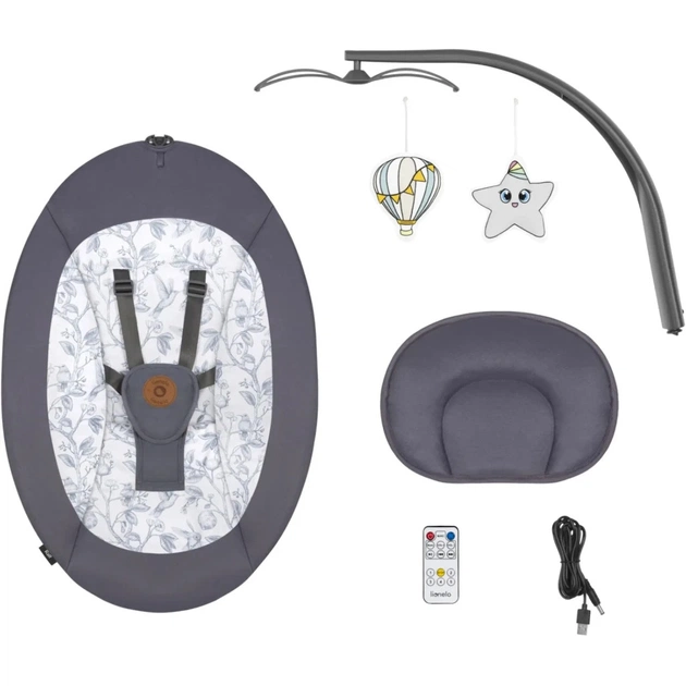 Крісло-гойдалка Lionelo Ralf Grey White (LO-RALF GREY WHITE) - picture 8