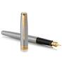 Ручка пір'яна Parker SONNET 17 Stainless Steel GT FP F + блокнот Parker + подар.упаковка GIFT24 (84 111b24) - зменшене зображення 2