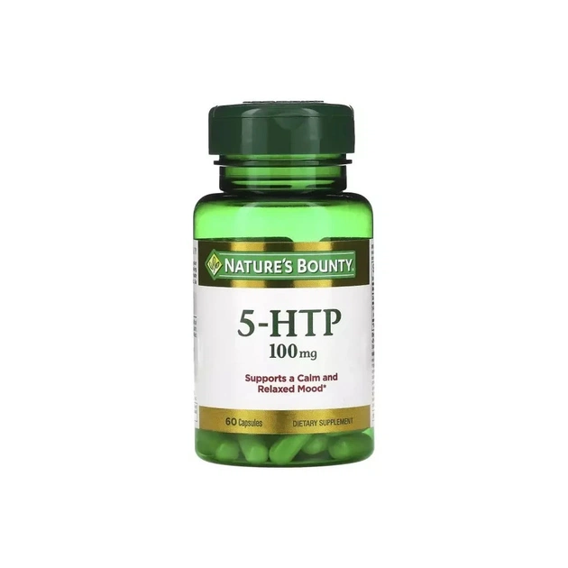 Амінокислота Nature's Bounty 5-HTP (Гідрокситриптофан), 100мг, 60 капсул (NRT-05315) - зображення 1
