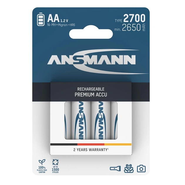 Акумулятори Ansmann AA/HR06 NI-MH 2700 mAh BL 4 шт - picture 1