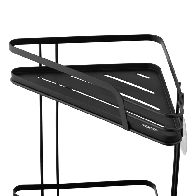 Полиця у ванну Ardesto Vigor 2-ярусна кутова Чорна (ARHK4503PB) - picture 3