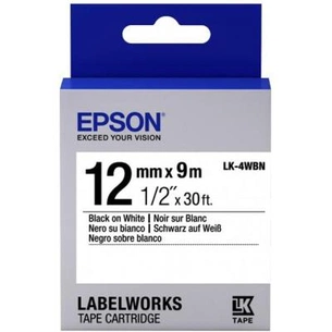 Стрічка для принтера етикеток Epson LK4WBN (C53S654021) зображення 1