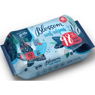Вологі серветки Grite Blossom 98% Pure Watter 72 шт. (4770023000382) изображение 1