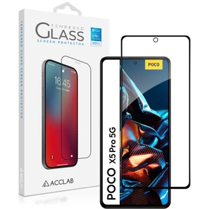 Скло захисне ACCLAB Full Glue Xiaomi Poco X5 Pro Black (1283126567384) зображення 1