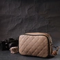 Сумка Vintage Шкіряна жіноча через плече на одне відділення Бежева (22386) - зменшене зображення 8