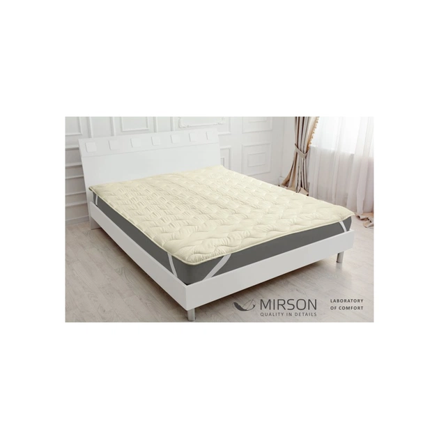 Наматрацник MirSon Eco Light №1717 Wool Air-line на резинці по кутках Pink 180x200 см (2200002889346) - зображення 1