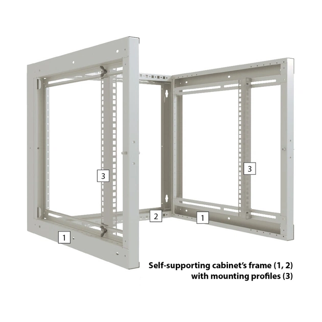 Шафа настінна Zpas 15U 19" 600x600 Z-BOX (W-ZBOX6060-15S-011) - picture 3