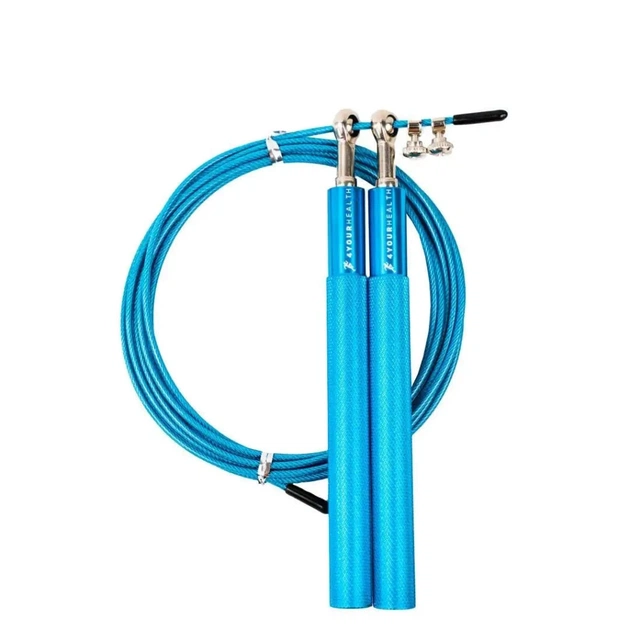 Скакалка 4yourhealth швидкісна Jump Rope Premium металева на підшипниках Блакитна (SALE_4YH_0200_Blue) - picture 1