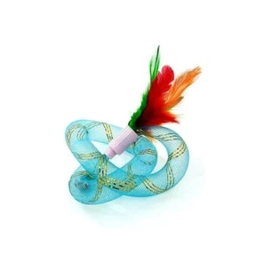 Іграшка для котів Hippie Pet З пір'ям синя 19 см (HIPCT22022M) зображення 1