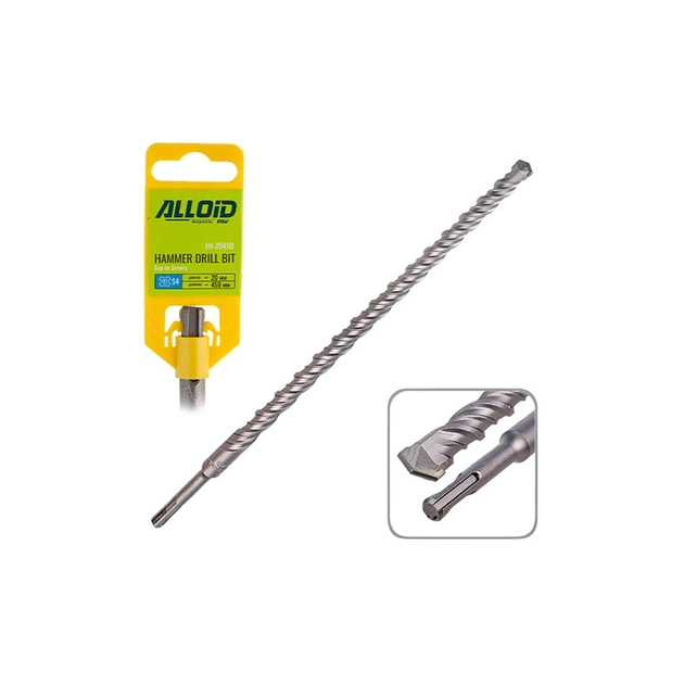 Бур Alloid по бетону, SDS-plus, S4, 20450мм (FH-20450) - изображение 1