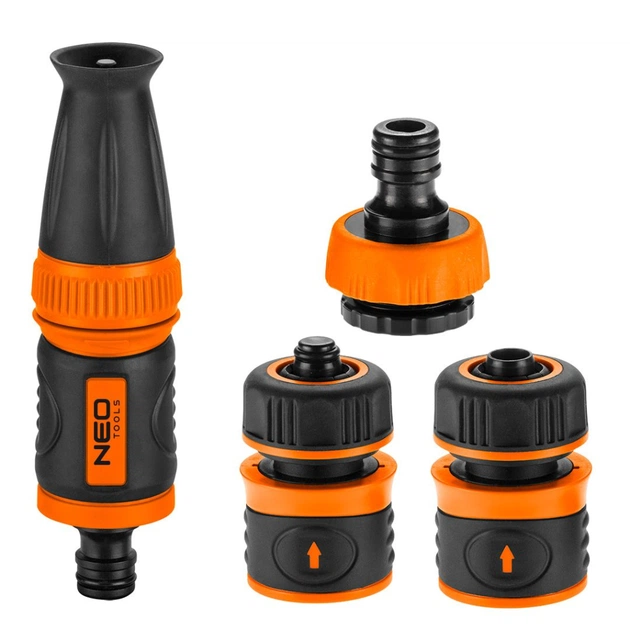 Набір для поливу Neo Tools 1/2", зрошувач прямий, 2 конектори для шланга, конектор для крана 1/2"-3/4" (15-710) - picture 1