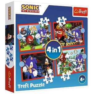 Пазл Trefl Sonic Пригоди Соніка 4 in 1 (35, 48, 54, 70) елемента (5900511346251) зображення 1