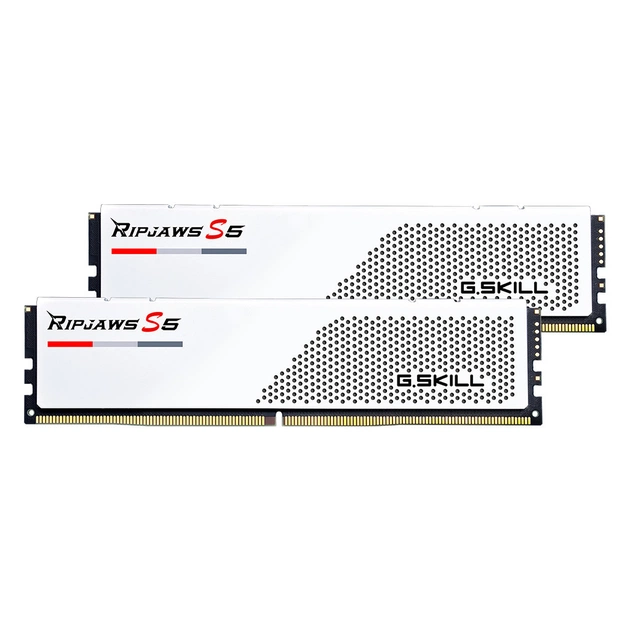 Модуль пам'яті для комп'ютера DDR5 32GB (2x16GB) 5200 MHz Ripjaws S5 White G.Skill (F5-5200J3636C16GX2-RS5W) - изображение 1